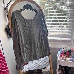 Gray Women's Long Sleeve Top